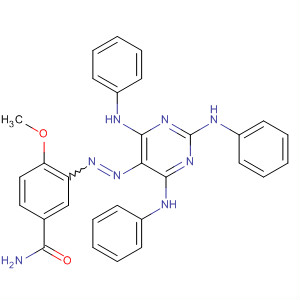 Benzamide, 4-methoxy-3-[[2,4,6-tris(phenylamino)-5-pyrimidinyl]azo]- molecular structure