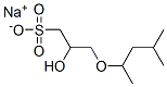 sodium 3-(1,3-dimethylbutoxy)-2-hydroxypropanesulphonate molecular structure