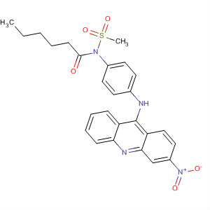 Hexanamide,N-(methylsulfonyl)-N-[4-[(3-nitro-9-acridinyl)amino]phenyl]- molecular structure