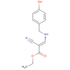 2-Propenoic acid, 2-cyano-3-[(4-hydroxyphenyl)methylamino]-, ethylester molecular structure