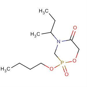 2H-1,4,2-Oxazaphosphorin-5(6H)-one,2-butoxydihydro-4-(1-methylpropyl)-, 2-oxide molecular structure