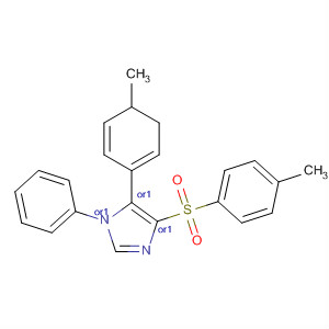 1H-Imidazole,4,5-dihydro-5-(4-methylphenyl)-4-[(4-methylphenyl)sulfonyl]-1-phenyl-,trans- molecular structure