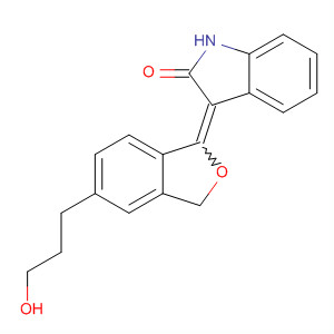 2H-Indol-2-one,1,3-dihydro-3-[5-(3-hydroxypropyl)-1(3H)-isobenzofuranylidene]- molecular structure
