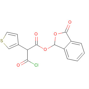 3-Thiopheneacetic acid, a-(chlorocarbonyl)-,1,3-dihydro-3-oxo-1-isobenzofuranyl ester molecular structure