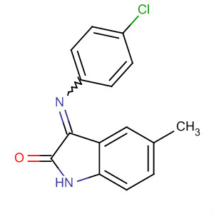 2H-Indol-2-one, 3-[(4-chlorophenyl)imino]-1,3-dihydro-5-methyl- molecular structure
