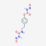 [4-[2-[(methyl-nitroso-carbamoyl)amino]ethyl]phenyl] N-methyl-N-nitroso-carbamate molecular structure