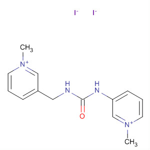 Pyridinium,1-methyl-3-[[[[(1-methylpyridinium-3-yl)amino]carbonyl]amino]methyl]-,diiodide molecular structure