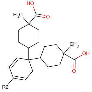 Cyclohexanecarboxylic acid, 4,4'-(1,4-phenylene)bis[1-methyl- molecular structure