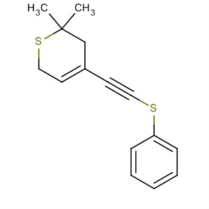 2H-Thiopyran, 3,6-dihydro-2,2-dimethyl-4-[(phenylthio)ethynyl]- molecular structure