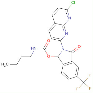 Carbamic acid, butyl-,2-(7-chloro-1,8-naphthyridin-2-yl)-2,3-dihydro-3-oxo-5-(trifluoromethyl)-1H-isoindol-1-yl ester