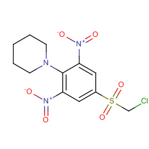 Piperidine, 1-[4-[(chloromethyl)sulfonyl]-2,6-dinitrophenyl]- molecular structure