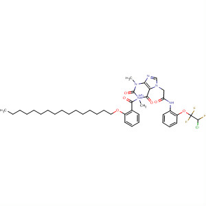 7H-Purine-7-acetamide,N-[2-(2-chloro-1,1,2-trifluoroethoxy)phenyl]-a-[2-(hexadecyloxy)benzoyl]-1,2,3,6-tetrahydro-1,3-dimethyl-2,6-dioxo-