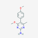 4-methoxy-5-(4-methoxyphenyl)-6-methyl-pyrimidin-2-amine molecular structure