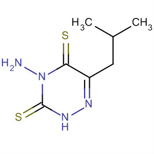 1,2,4-Triazine-3,5(2H,4H)-dithione, 4-amino-6-(2-methylpropyl)- molecular structure