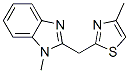 1-METHYL-2-[(4-METHYL-1,3-THIAZOL-2-YL)METHYL]-1H-BENZIMIDAZOLE molecular structure