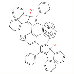 2,4-Cyclopentadien-1-ol,3,3'-(1,2-ethanediyldi-4,1-phenylene)bis[1,2,4,5-tetraphenyl- molecular structure