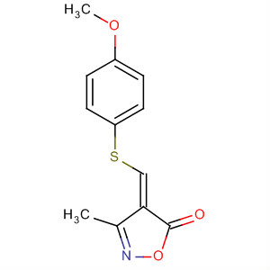 5(4H)-Isoxazolone, 4-[[(4-methoxyphenyl)thio]methylene]-3-methyl-, (E)- molecular structure