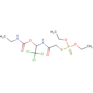 Carbamic acid, ethyl-,2,2,2-trichloro-1-[[[(diethoxyphosphinothioyl)thio]acetyl]amino]ethyl ester molecular structure