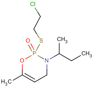 2H-1,3,2-Oxazaphosphorine,2-[(2-chloroethyl)thio]tetrahydro-6-methyl-3-(1-methylpropyl)-, 2-oxide molecular structure