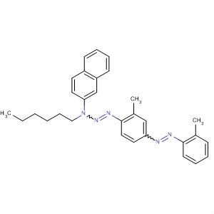 2-Naphthalenamine,N-hexyl-1-[[2-methyl-4-[(2-methylphenyl)azo]phenyl]azo]- molecular structure
