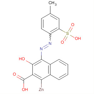 2-Naphthalenecarboxylic acid,3-hydroxy-4-[(4-methyl-2-sulfophenyl)azo]-, zinc salt molecular structure