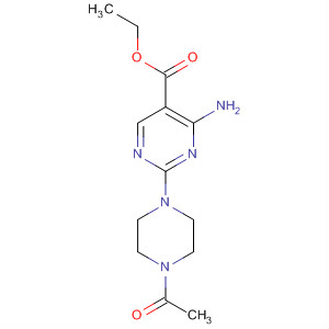 5-Pyrimidinecarboxylic acid, 2-(4-acetyl-1-piperazinyl)-4-amino-, ethylester