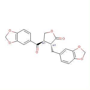 2(3H)-Furanone,4-(1,3-benzodioxol-5-ylcarbonyl)-3-(1,3-benzodioxol-5-ylmethyl)dihydro-, trans-
