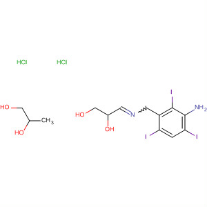 1,2-Propanediol, 3,3'-[[(3-amino-2,4,6-triiodophenyl)methyl]imino]bis-,monohydrochloride molecular structure