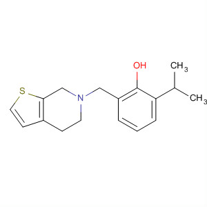 Phenol,2-[(4,7-dihydrothieno[2,3-c]pyridin-6(5H)-yl)methyl]-6-(1-methylethyl)- molecular structure
