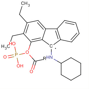 Phosphonic acid, [9-(cyclohexylamino)-9H-fluoren-9-yl]-, diethyl ester molecular structure