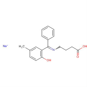 Butanoic acid, 4-[[(2-hydroxy-5-methylphenyl)phenylmethylene]amino]-,monosodium salt