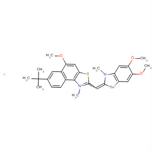 Naphtho[1,2-d]thiazolium,2-[(5,6-dimethoxy-3-methyl-2(3H)-benzoselenazolylidene)methyl]-7-(1,1-dimethylethyl)-5-methoxy-1-methyl-, iodide