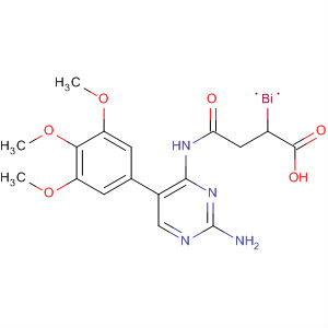 Butanoic acid,4-[[2-amino-5-(3,4,5-trimethoxyphenyl)-4-pyrimidinyl]amino]-4-oxo-,bismuth salt molecular structure