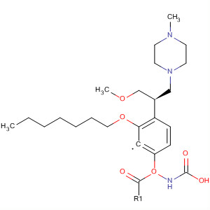 Carbamic acid, [3-(heptyloxy)phenyl]-,(1R)-1-(methoxymethyl)-2-(4-methyl-1-piperazinyl)ethyl ester
