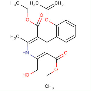 3,5-Pyridinedicarboxylic acid,1,4-dihydro-2-(hydroxymethyl)-6-methyl-4-[2-(2-propenyloxy)phenyl]-,diethyl ester molecular structure