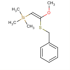 Silane, [2-methoxy-2-[(phenylmethyl)thio]ethenyl]trimethyl-, (Z)- molecular structure