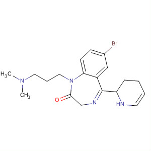 2H-1,4-Benzodiazepin-2-one,7-bromo-1-[3-(dimethylamino)propyl]-1,3-dihydro-5-(2-pyridinyl)- molecular structure