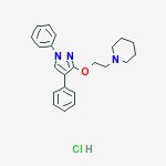 1-{2-[(1,4-diphenyl-1H-pyrazol-3-yl)oxy]ethyl}piperidine hydrochloride molecular structure