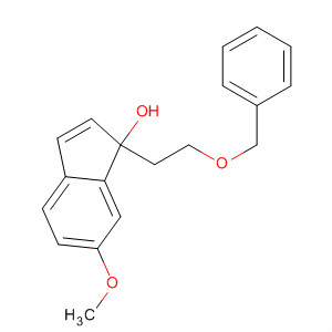 1H-Inden-1-ol, 6-methoxy-1-[2-(phenylmethoxy)ethyl]- molecular structure