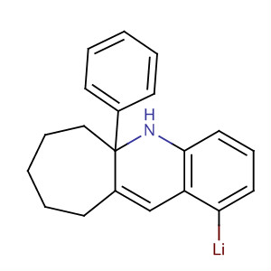 5H-Cyclohepta[b]quinoline, 5a,6,7,8,9,10-hexahydro-5a-phenyl-, lithiumsalt molecular structure