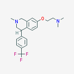 Ethanamine, N,N-dimethyl-2-((1,2,3,4-tetrahydro-2-methyl-4-(4-(trifluoromethyl)phenyl)-7-isoquinolinyl)oxy)- molecular structure