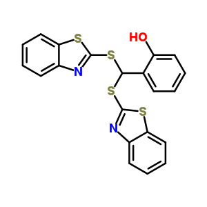2-[bis(1,3-benzothiazol-2-ylsulfanyl)methyl]phenol molecular structure