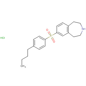1H-3-Benzazepine, 7-[(4-butylphenyl)sulfonyl]-2,3,4,5-tetrahydro-,hydrochloride molecular structure