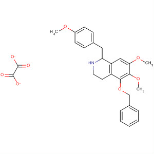 Isoquinoline,1,2,3,4-tetrahydro-6,7-dimethoxy-1-[(4-methoxyphenyl)methyl]-5-(phenylmethoxy)-, ethanedioate (1:1) molecular structure