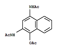 2,4-bis(acetylamino)naphthalen-1-yl acetate molecular structure