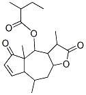 2-Methylbutyric acid [2,3,3a,4,4a,5,7a,8,9,9a-decahydro-3,4a,8-trimethyl-2,5-dioxoazuleno[6,5-b]furan-4-yl] ester molecular structure