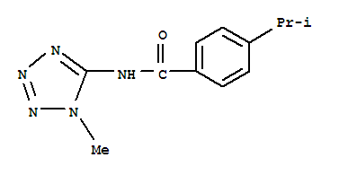 Benzamide,4-(1-methylethyl)-N-(1-methyl-1H-tetrazol-5-yl)- molecular structure