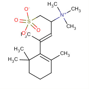 3-Buten-2-aminium,N,N,N-trimethyl-4-(2,6,6-trimethyl-1-cyclohexen-1-yl)-, (E)-, methylsulfate molecular structure