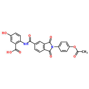 2-[({2-[4-(acetyloxy)phenyl]-1,3-dioxo-2,3-dihydro-1H-isoindol-5-yl}carbonyl)amino]-5-hydroxybenzoic acid