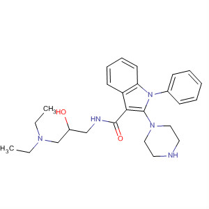 1H-Indole-3-carboxamide,N-[3-(diethylamino)-2-hydroxypropyl]-1-phenyl-2-(1-piperazinyl)-